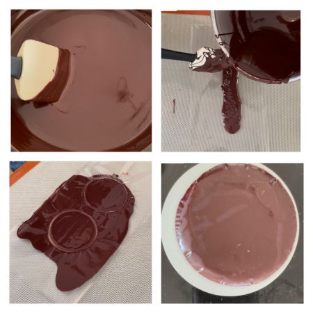 Disque de chocolat craquant