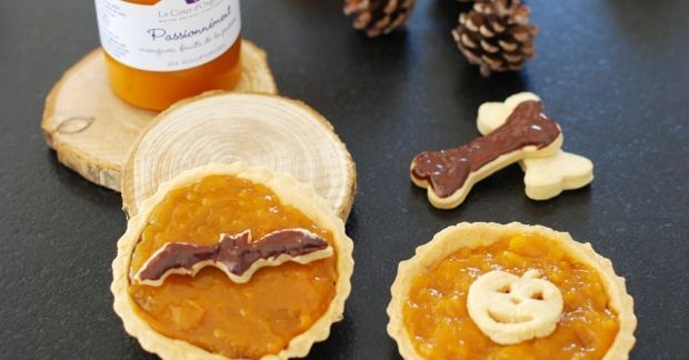 Tartelettes chocolat confiture Passionnément Halloween 