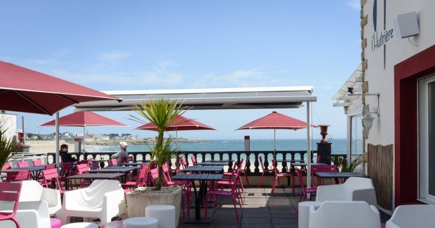 Vue mer depuis la terrasse de L’huîtrière à Quiberon