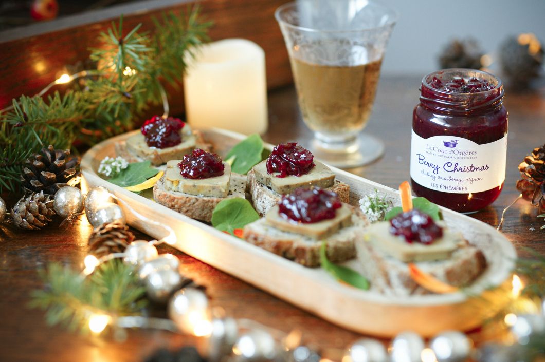 Porte-confiture, beurre ou foie gras, métal chromé et verre