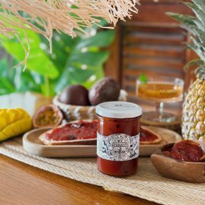 confiture moins sucrée ananas, mangue, passion, hibiscus