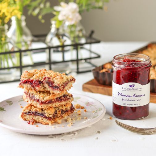 carres crumble framboise carres crumble framboise