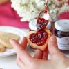 sables coeur framboise rose