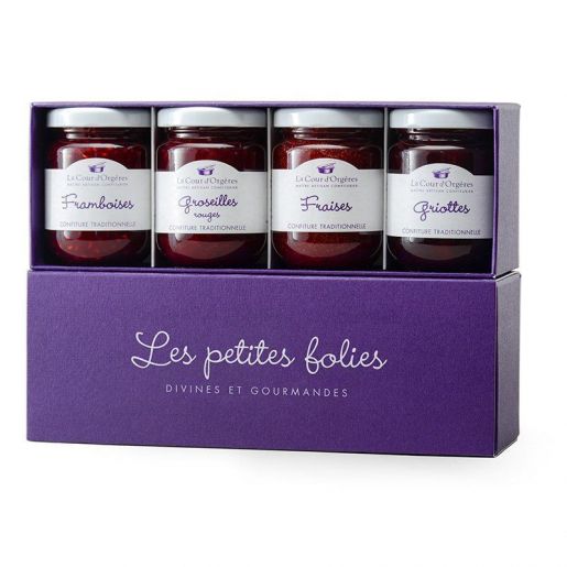 Coffret cadeau confitures de fruits rouges