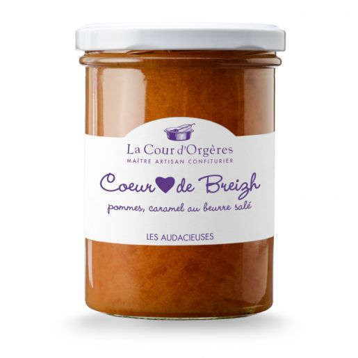 Confiture pomme caramel au beurre salé en gros pot