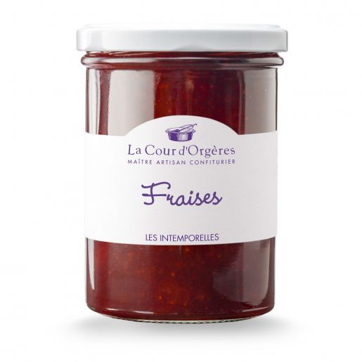 Les 6 pots grande taille de confiture de Fraises
