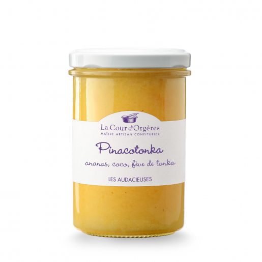 Confiture d'ananas, noix de coco et fève de tonka 240g