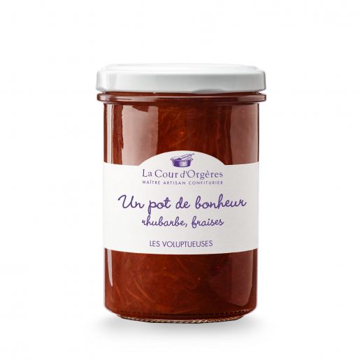 La confiture de rhubarbe et fraises gourmandes avec une touche d'acidité