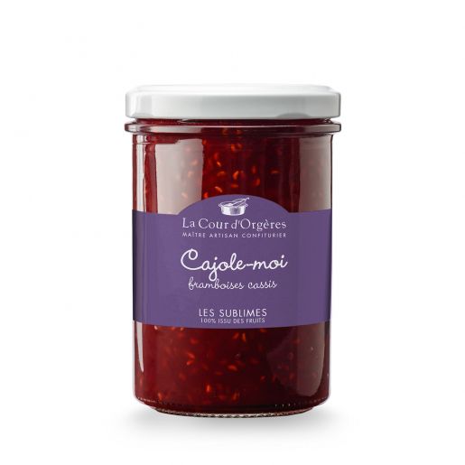 Confiture allégée de framboises et cassis