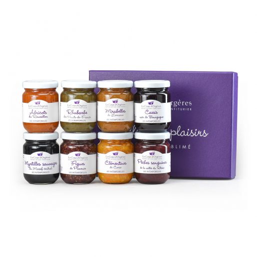 Coffret 8 confitures de fruits français